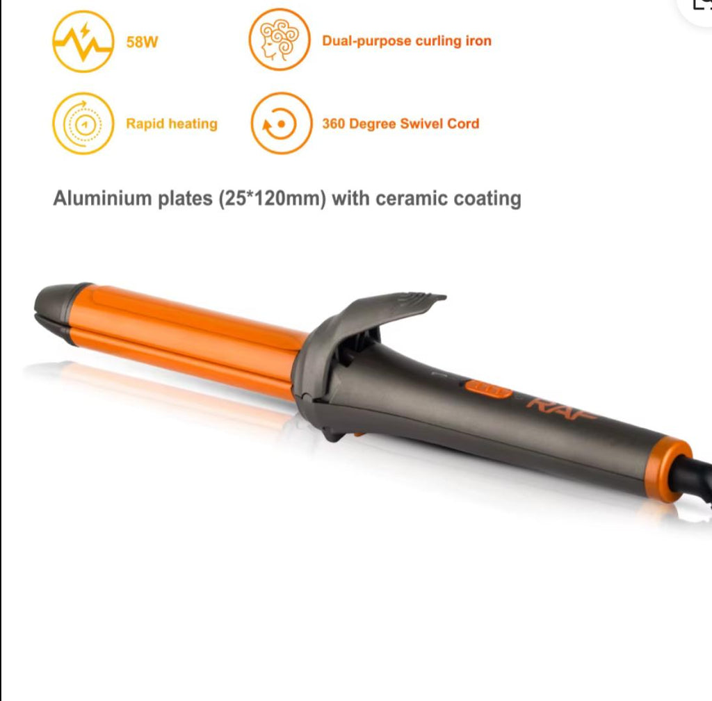 RAF 2-in-1 Hair Curler & Straightener
